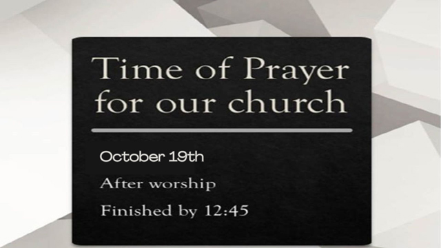 Time of Prayer for our Church