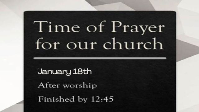 Time of Prayer for our Church